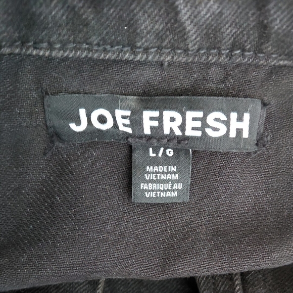Joe Fresh Charcoal Black Denim Oversized Trucker Jacket - Picture 5 of 6